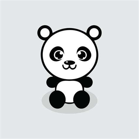 Cute panda cartoon illustration isolated on white background Happy Panda cartoon vector ...