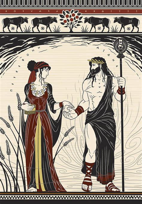 Hades and Persephone Art Print by Matthew Kocvara