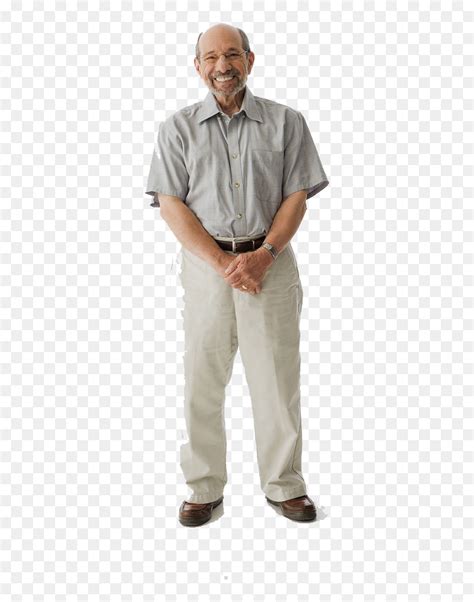 Cute Old Man Standing On The Whole Body Png Download - Old Man ...