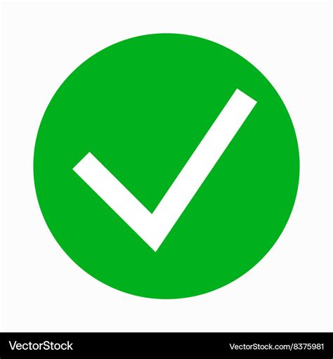 Green Tick Green Check Mark Tick Symbol Icon Sign In Green Color ...