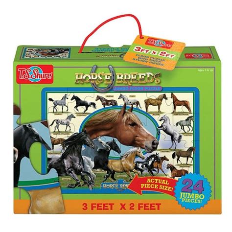 Horse Breeds 24 pc Jumbo Floor Puzzle - Educational Toys Planet