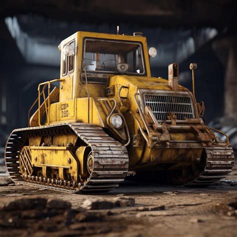 Premium AI Image | illustration of ultra realistic 4k image of bulldozer