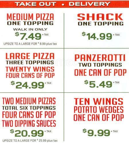 Pizza Shack Menu, Menu for Pizza Shack, Pickering, Toronto - Urbanspoon/Zomato