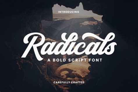 Radicals - A Bold Script Font | Free Font Download