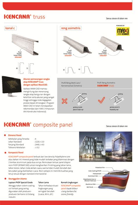 Brosur Baja ringan / Galvalum Merk Kencana Truss