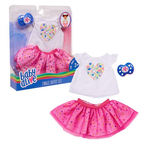 Baby Alive Single Outfit Set, White Tee Pink Tutu, Doll Accessories, Ages 3 Up, by Just Play ...