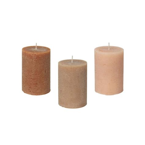 Broste Copenhagen rustic pillar candle - Coloured cylindrical candle