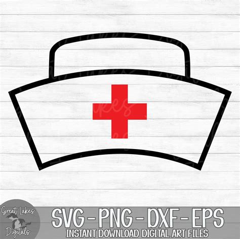 Nurse Hat Nursing, Medical Instant Digital Download Svg, Png, Dxf, And Eps Files Included ...