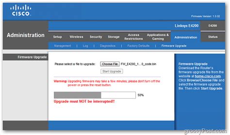 Cisco Linksys Router: How to Upgrade the Firmware