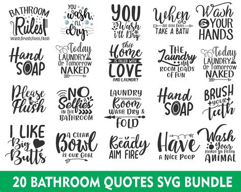 Bathroom Svg Bundle, Funny Bathroom Svg, Toilet Svg, Home Svg, Funny Svg, Bathroom Signs ...