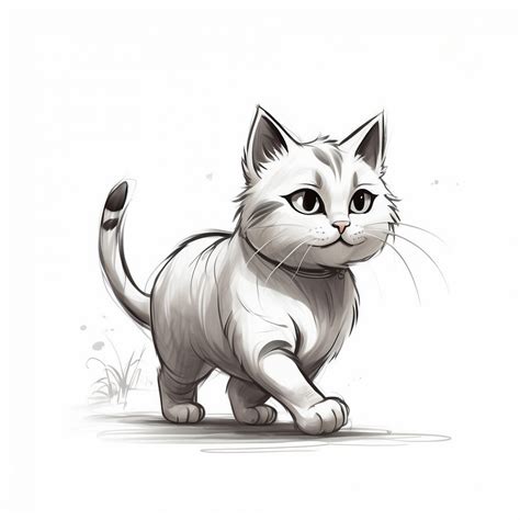 Cute Cartoon Cat Art Print Free Stock Photo - Public Domain Pictures