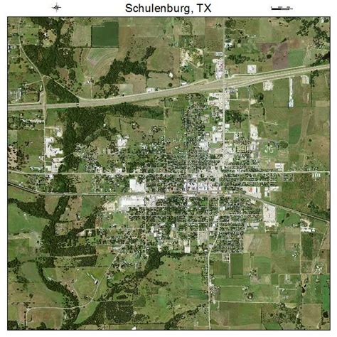 Aerial Photography Map of Schulenburg, TX Texas