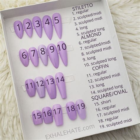 Sizing & Nail Shapes