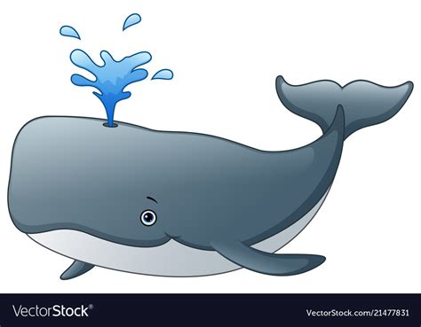 Cute whale cartoon Royalty Free Vector Image - VectorStock