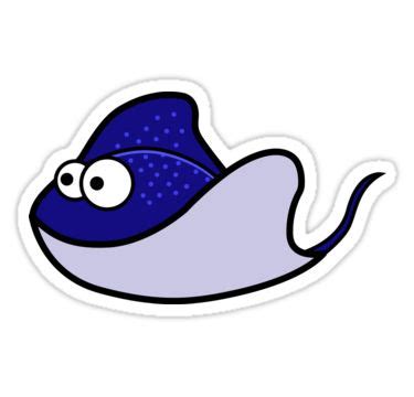 "Cartoon Manta Ray" Stickers by DesignsByDB | Redbubble | Manta ray, Cartoon, Cool stickers