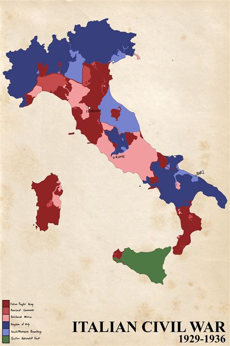 Italian Civil War (1929-1936) : r/imaginarymaps