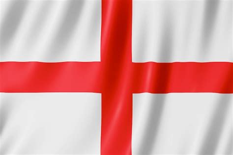 Premium Photo | Flag of england - st george's cross. 3d illustration of the england flag waving.