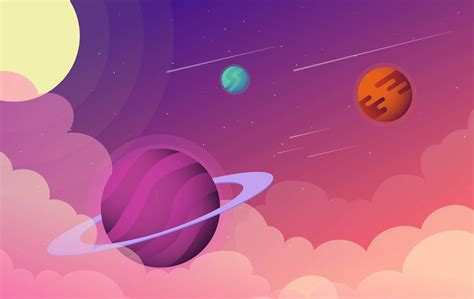 Vector Sci-Fi Space Illustration | Space illustration, Vector art, Free ...