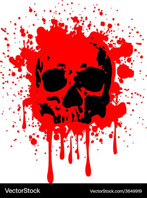 Skull blood Royalty Free Vector Image - VectorStock