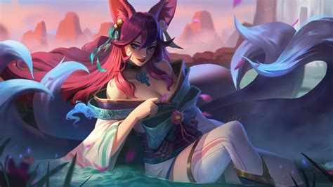 ahri, lol, spirit, blossom, 4k, HD Wallpaper | Rare Gallery