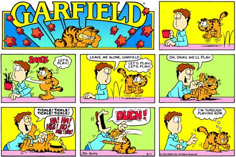 Garfield | Daily Comic Strip on March 11th, 1984 | Garfield comics, Cat comics, Comic strips