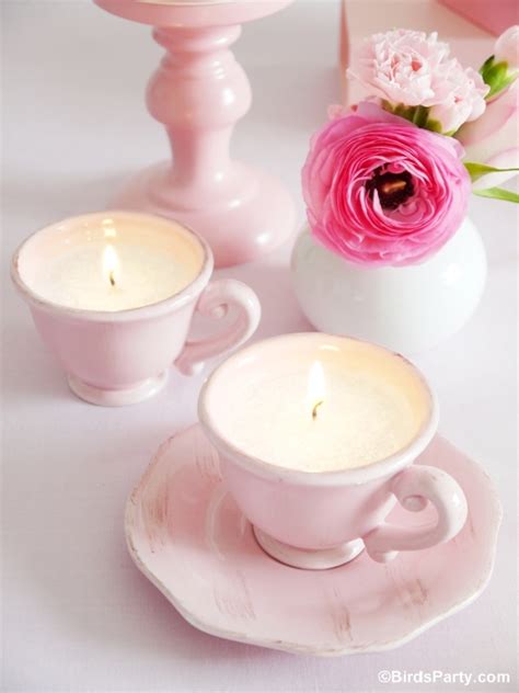 DIY Tea Cup Scented Candles Tutorial - Party Ideas | Party Printables Blog