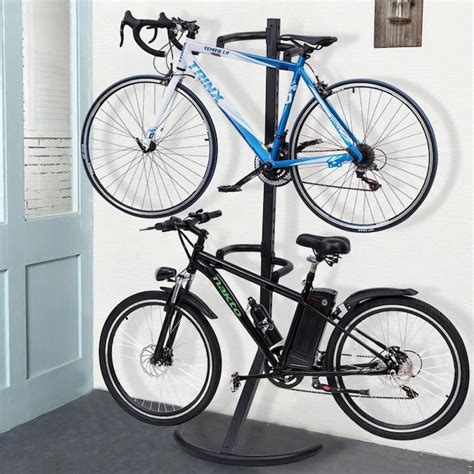 Goplus Freestanding Gravity Bike Stand Two Bicycles Rack For Storage or Display in the Bike ...