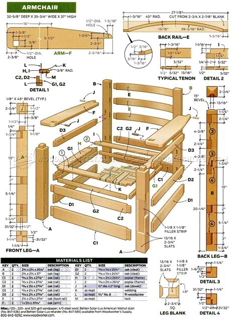 Armchair Plans • WoodArchivist