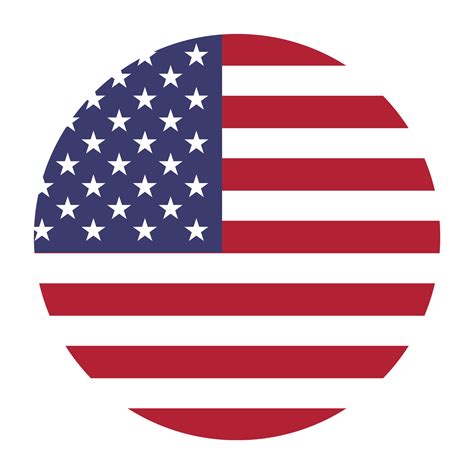 United States Flat Rounded Flag Icon with Transparent Background 16328933 PNG