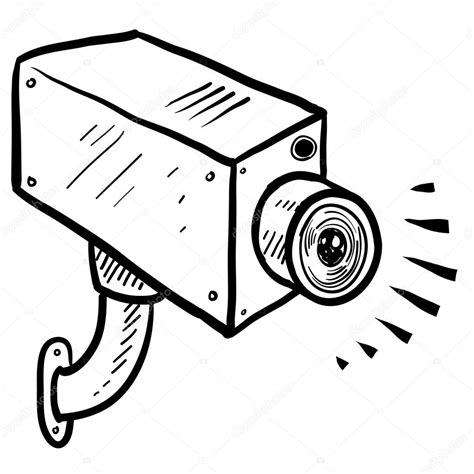 CCTV surveillance camera sketch — Stock Vector © lhfgraphics #13921089