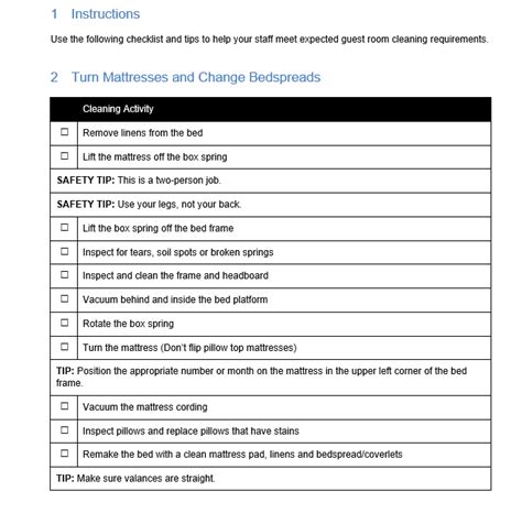 Checklist For Cleaning A Hotel Room | Psoriasisguru.com