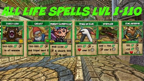 Wizard101: All Life Spells Level 1-110 | Doovi