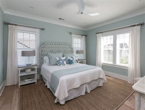 Paint color is Rainwashed by Sherwin Williams. Coastal Master Bedroom, Coastal Bedrooms, Coastal ...