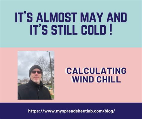 Calculate Wind Chill | My Spreadsheet Lab