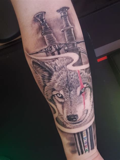 White Wolf inspired tattoo from the witcher. Done By Marru @ Inkroom West Kelowna Canada, Bc : r ...