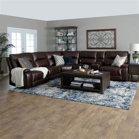 Portofino 6PC Sectional in Brown | Jerome's Furniture | Living room decor brown couch, Dark ...