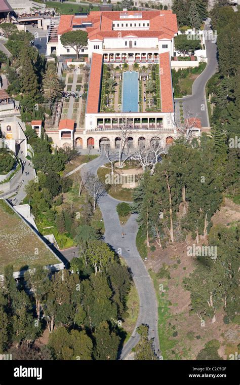 J. PAUL GETTY MUSEUM AT THE GETTY VILLA (aerial view). Malibu, Los Stock Photo: 35917855 - Alamy