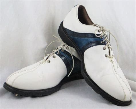 FOOTJOY ICON Golf shoes White W/ Blue - Black Saddle Size 12 M Style ...