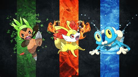 Pokemon 6th Gen Starters Wallpaper by MediaCriggz on DeviantArt