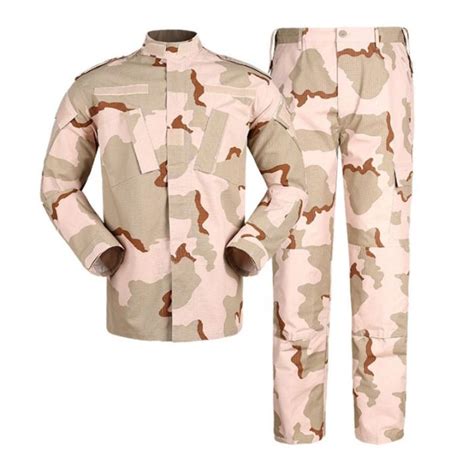 Tri-Color Desert Camouflage Combat Uniform Shirt Pants Tactical Outdoor ...