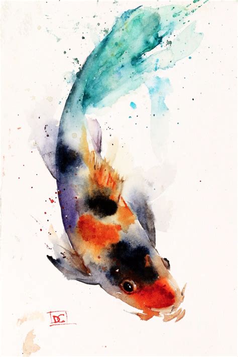 KOI Watercolor Fish Print, Koi Art, Koi Painting, by Dean Crouser - Etsy