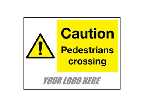 Caution Pedestrians Crossing Temporary Sign - Safe Industrial