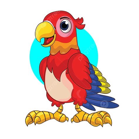 Cute Green Parrot Clipart Vector, Cute Parrot Cartoon, Parrot Clipart, Animal, Icon PNG Image ...