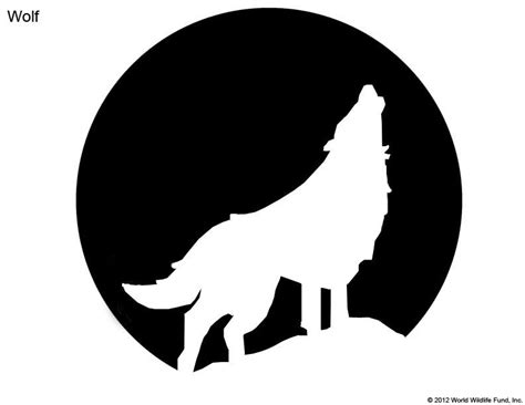 Easy Printable Wolf Pumpkin Stencil