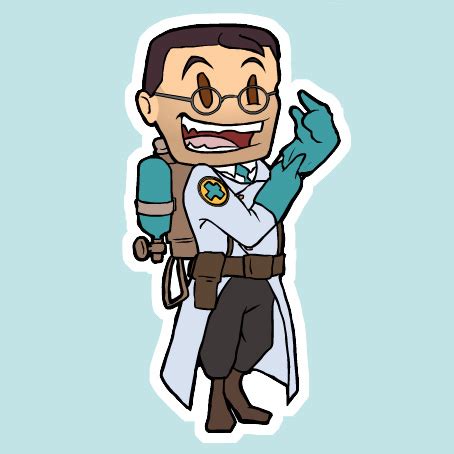 Blu Medic Sticker by skestar on DeviantArt