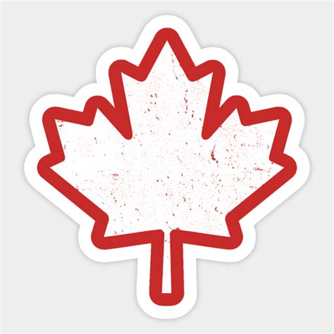 Canada Canadian Flag Maple Leaf - Canadian Flag - Sticker | TeePublic