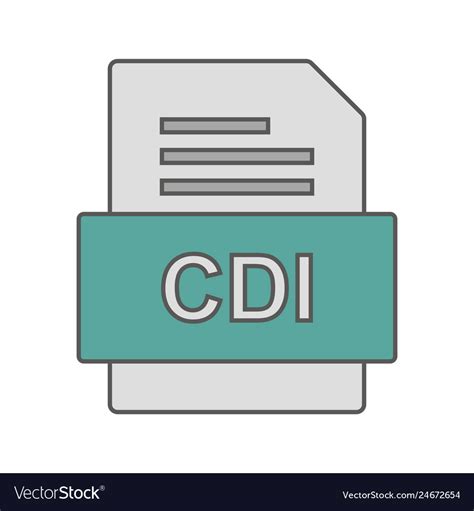 Cdi file document icon Royalty Free Vector Image