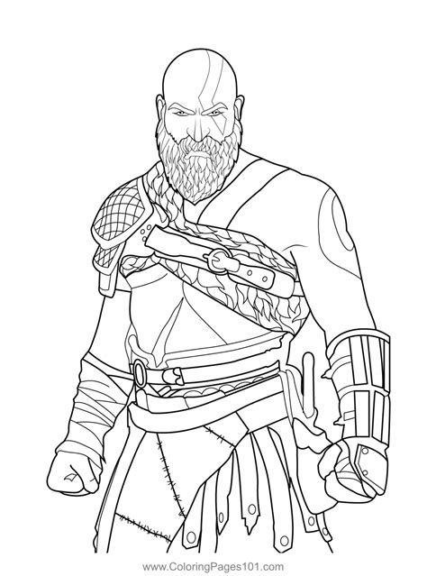 Kratos Fortnite Coloring Page for Kids - Free Fortnite Printable Coloring Pages Online for Kids ...