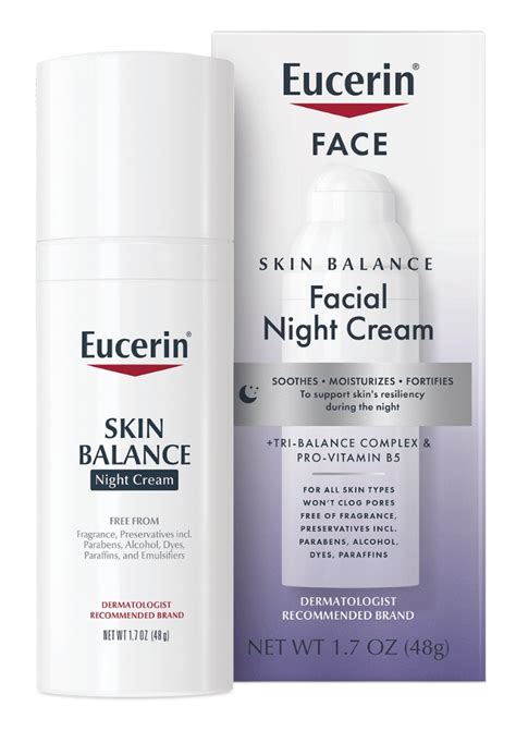 Eucerin Skin Balance Night Cream ingredients (Explained)