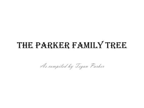 Parker Family Tree